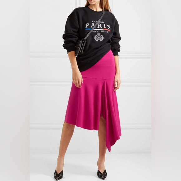 Balenciaga skirtPink Wool Asymmetrical SkirtEU 42 Sz‎ 8